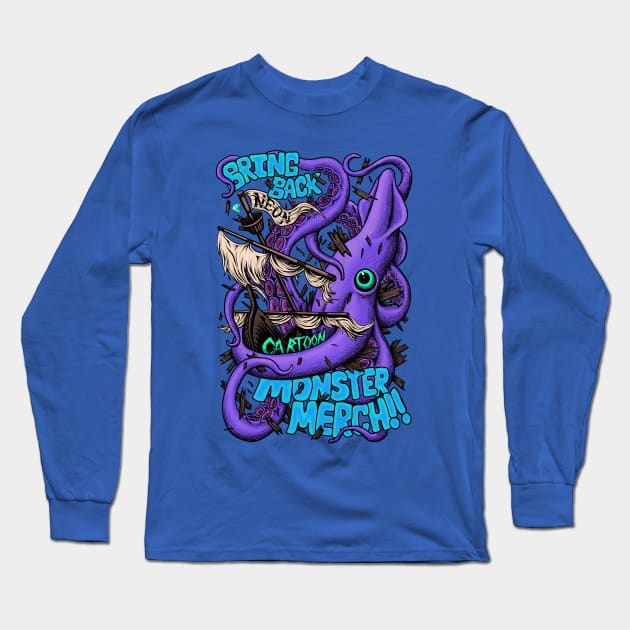 Bring Back Neon Cartoon Monster Merch Long Sleeve T-Shirt by mattleckie